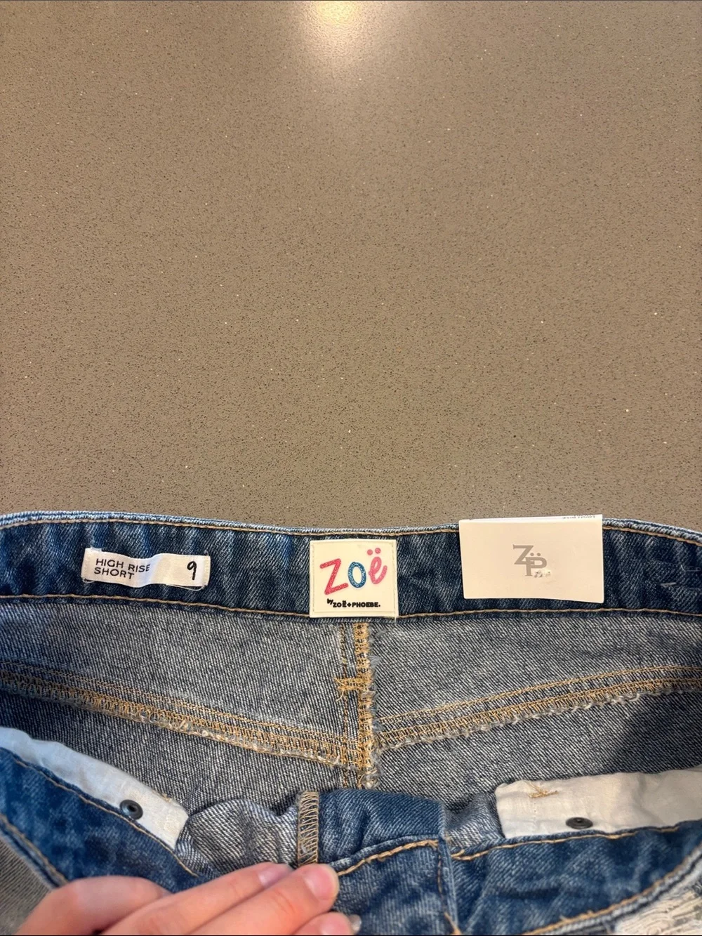NWT Zoe High-Rise Distressed Denim Shorts - Light Blue